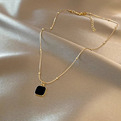 Fashion Geometry Pattern Square Necklace For Women
