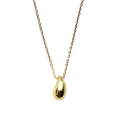 Minimalist New Small Water Drop Titanium Steel Necklace For Women
