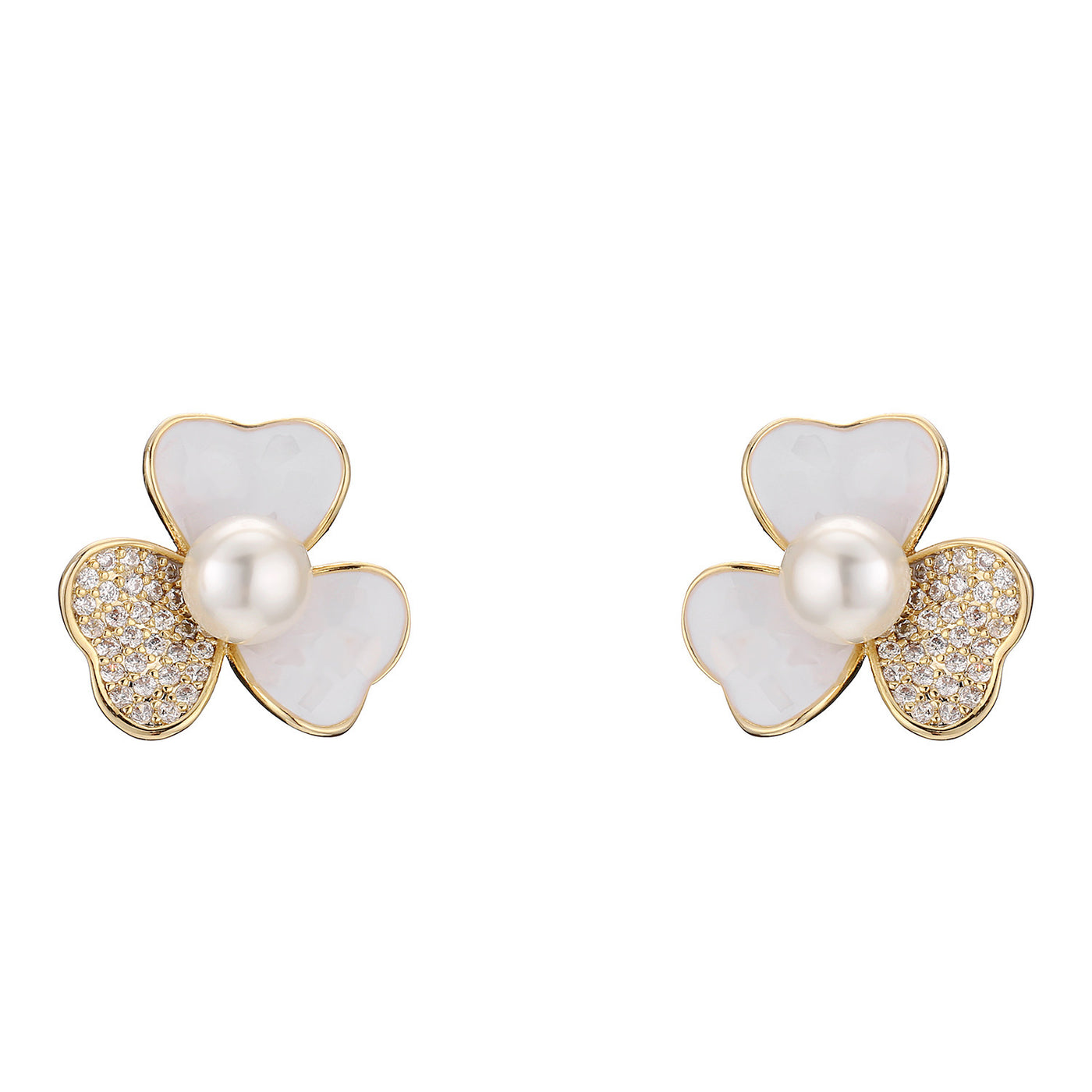 Sterling Silver Needle Rhinestone Earrings For Women New Niche Temperament Simple Flower Elegant Ear Studs Earrings